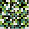 3/4 inch glass mosaic tile blend:   Kiwi Delight Glass Mosaic Tile Blend, CLB-043