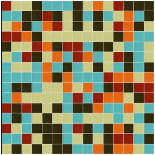 3/4 inch glass mosaic tile blend:   Similar Vintage Glass Mosaic Tile Blend, CLB-049