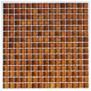 Kaleidoscope  Color Sheer 3/4 in. Transparent Glass Mosaic Tile  in Whiskey