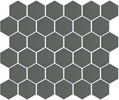 2 inch Lyric Unglazed Porcelain Hexagon Tile in Charcoal Gray