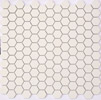 Lyric Unglazed Porcelain Hexagon Mosaic Tile in Ivory