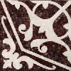 Scroll Design Repeating Glass Mosaic Tile Pattern