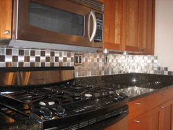 Residential Kitchen Photo Alchemy I Stainless Steel Backsplash Tiles Photo