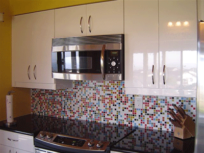 Kaleidoscope Colorways Jubilee Glass Mosaic Tile Kitchen Backsplash