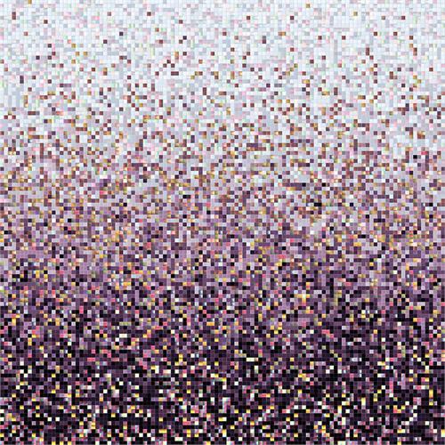 White to Deep Purple Iridescent Glass Mosaic Tile Gradient