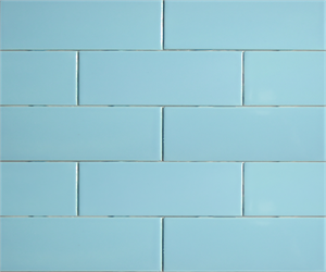 Mid-Century Modern Blue 2 x 6 Subway Tile, Made in America