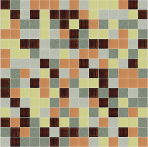 3/4 inch glass mosaic tile blend:   Birdsong Glass Tile Blend, CLB-004