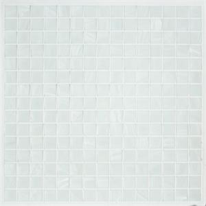 Variegated White Glass Mosaic Tile - White Russian - Kaleidoscope ColorSwirl Glass Tile