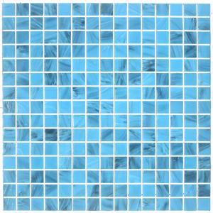 Variegated Blue Glass Mosaic Tile - Blue Hawaii - Kaleidoscope ColorSwirl Glass Tile