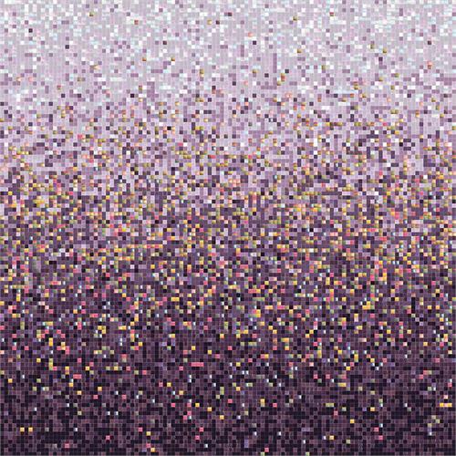 Lilac to Deep Purple Iridescent Glass Mosaic Tile Gradient