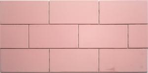 Pink Mid-Century Modern 3 x 6 Subway Tile from the Lyric Revival Series 