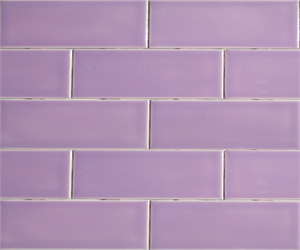 Lavender Mid-Century 2 x 6 Subway Tile, Made in America