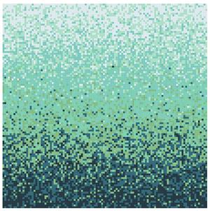 Iced Teal Glass Mosaic Tile Gradient