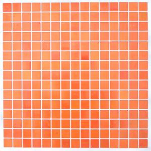 Kaleidoscope Color Grove Orbit Orange Glass Mosaic Tile