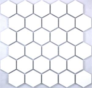 Lyric Building Basics - Stark White Satin Glazed 2 inch Hexagon