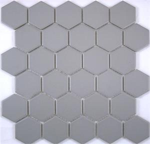 Lyric Building Basics - Lead Gray Satin Glazed 2 inch Hexagon