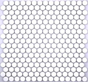 Lyric Building Basics - Stark White Satin Glazed Penny Tile