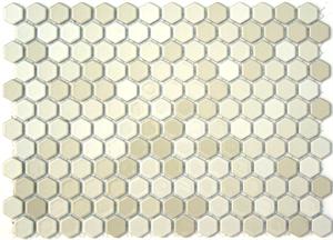 Chiffon Hexagon Tile from the Lyric Retro Glazed Porcelain Tile Collection