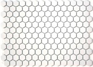 Matte Glazed 1 x 1 Pure White Mosaic Tile