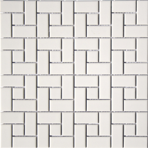 Glide (Cream) Satin Glazed Porcelain Pinwheel Mosaic Tile