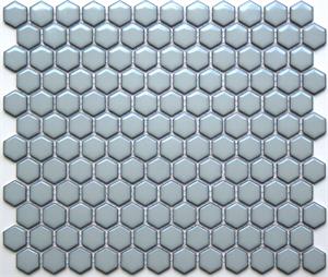 Lyric Modern Mosaics -Putty Gray Hexagon Tiles