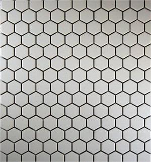 Lyric Modern Industrial Collection Stucco White Unglazed Porcelain Hex Tile