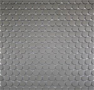 Lyric Modern Industrial Collection Steel Gray Unglazed Porcelain Penny Tile