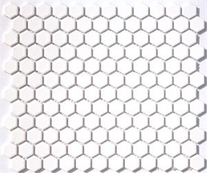 Lyric Satin Glazed Porcelain 2 x 2 Mosaic Hexagon Tile in Cloud White