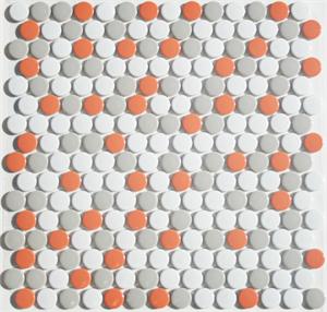 Lyric POP Glazed Porcelain Penny Round Tile Mosaic Blend