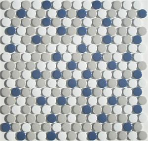 Lyric POP Glazed Porcelain Penny Round Tile Mosaic Blend