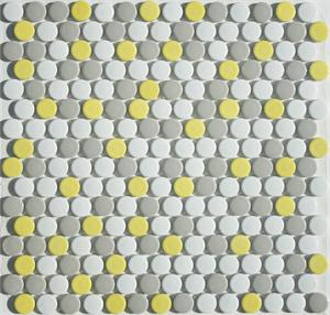 Lyric POP Glazed Porcelain Penny Round Tile Mosaic Blend