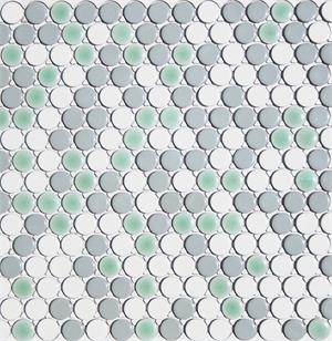 Dream On Penny Round Mosaic Tile 