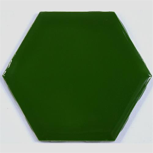 4 inch Green Hex Tile