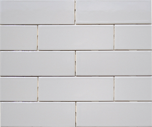 Handmade in America - 2 x 6 Bombay Grat Glazed Ceramic Subway Tile