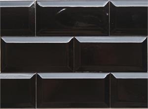 Lyric Revival 3 x 6 Beveled Black Subway Tile