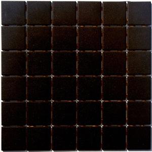 Lyric Unglazed Porcelain 2 x 2 Mosaic Floor Tile in Coal Black