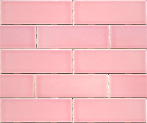 Pink Mid-Century Modern 2 x 6 Subway Tile from the Lyric Revival Series 