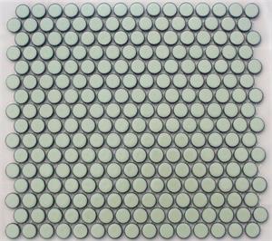 Putty Gray Penny Tile from the Lyric Modern Mosaics Collection