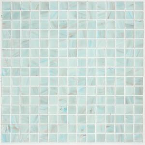  Aura Aventurine Metallic Whisper Blue Glass Mosaic Tile -