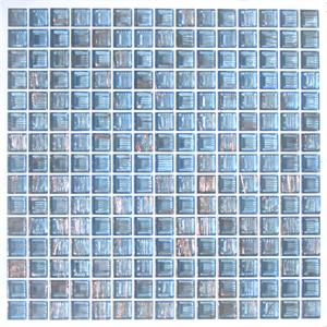  Aura Aventurine Transparent Blue Metallic Glass Mosaic Tile - Norway