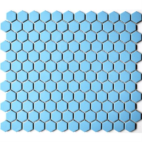 Turquoise Hex Tile- Satin Glazed Porcelain Hexagons