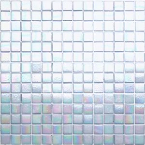 Iridescent Glass Mosaic Tile - Walk of Fame White - Kaleidoscope ColorGlitz