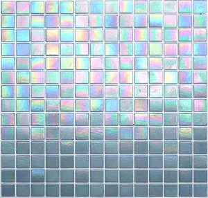 Iridescent Glass Mosaic Tile - Silver Screen - Kaleidoscope ColorGlitz