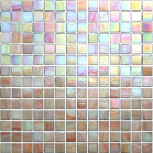 Iridescent Glass Mosaic Tile - Center Stage Coral - Kaleidoscope ColorGlitz