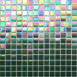 Iridescent Glass Mosaic Tile - Hollywood & Vine Green - Kaleidoscope ColorGlitz