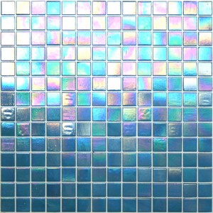 Iridescent Glass Mosaic Tile - Academy Award Aqua - Kaleidoscope ColorGlitz