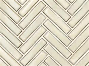 Toasted Marshmallow Gloss 3/8 x 2 inch herringbone tile