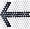 Arrow Penny Tile Pattern in Black and White