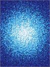 Kaleidoscope Color Shift Glass Mosaic Tile Gradient Design - Blue Moon Radial