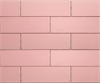 Pink Mid-Century Modern 2 x 6 Subway Tile from the Lyric Revival Series 